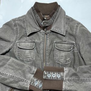 Free People Flannel Lined Bomber Jacket Medium